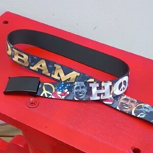 Black and Multicolor Men's Belt